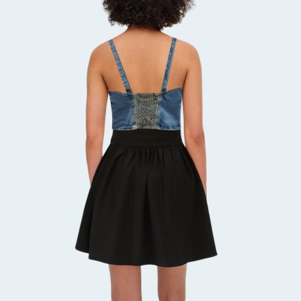 Vintage backless women's denim camisole