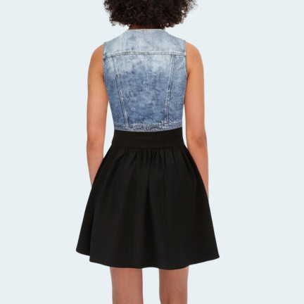Fashion V-neck short women's denim vest