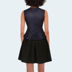 Corduroy deep V-neck sleeveless women's vest