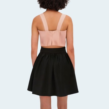 Slim square neck women's short tight vest