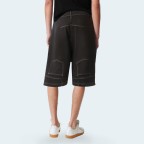 Loose casual straight fit men's denim shorts