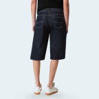 Summer blue loose wide-leg men's denim shorts
