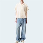 High quality summer satin men's short sleeve shirt