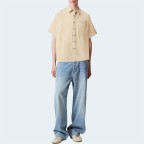 Linen loose and comfortable men's short-sleeved shirt