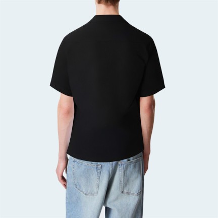 Casual cotton loose men's short-sleeved shirt