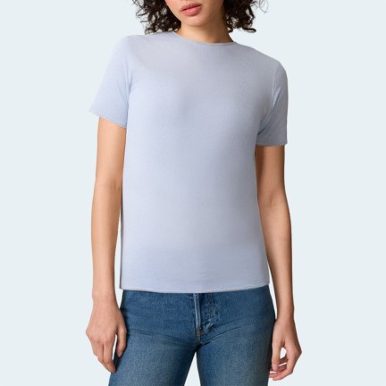 All-match sequined round neck women's short sleeves