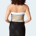 Fashionable khaki slim fit women's wrap vest