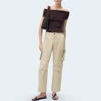 Women's wide-leg multi-pocket cargo trousers